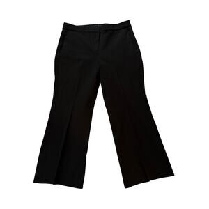 J.Crew Factory Kelsey Flare Pants Women's 12 Crop Black Cotton Blend BG357